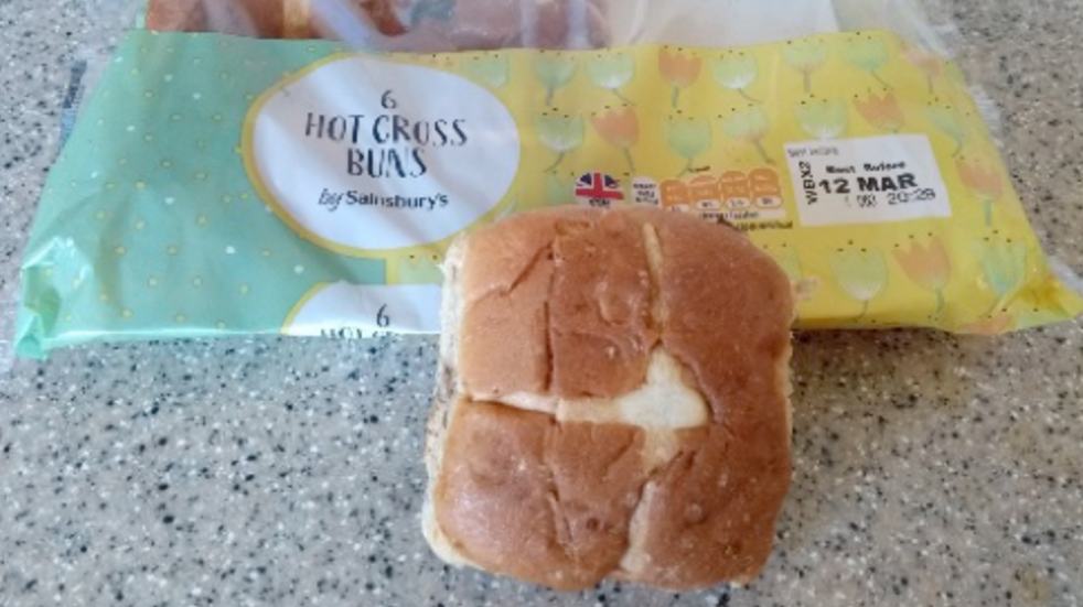 Sainsbury's hot cross buns